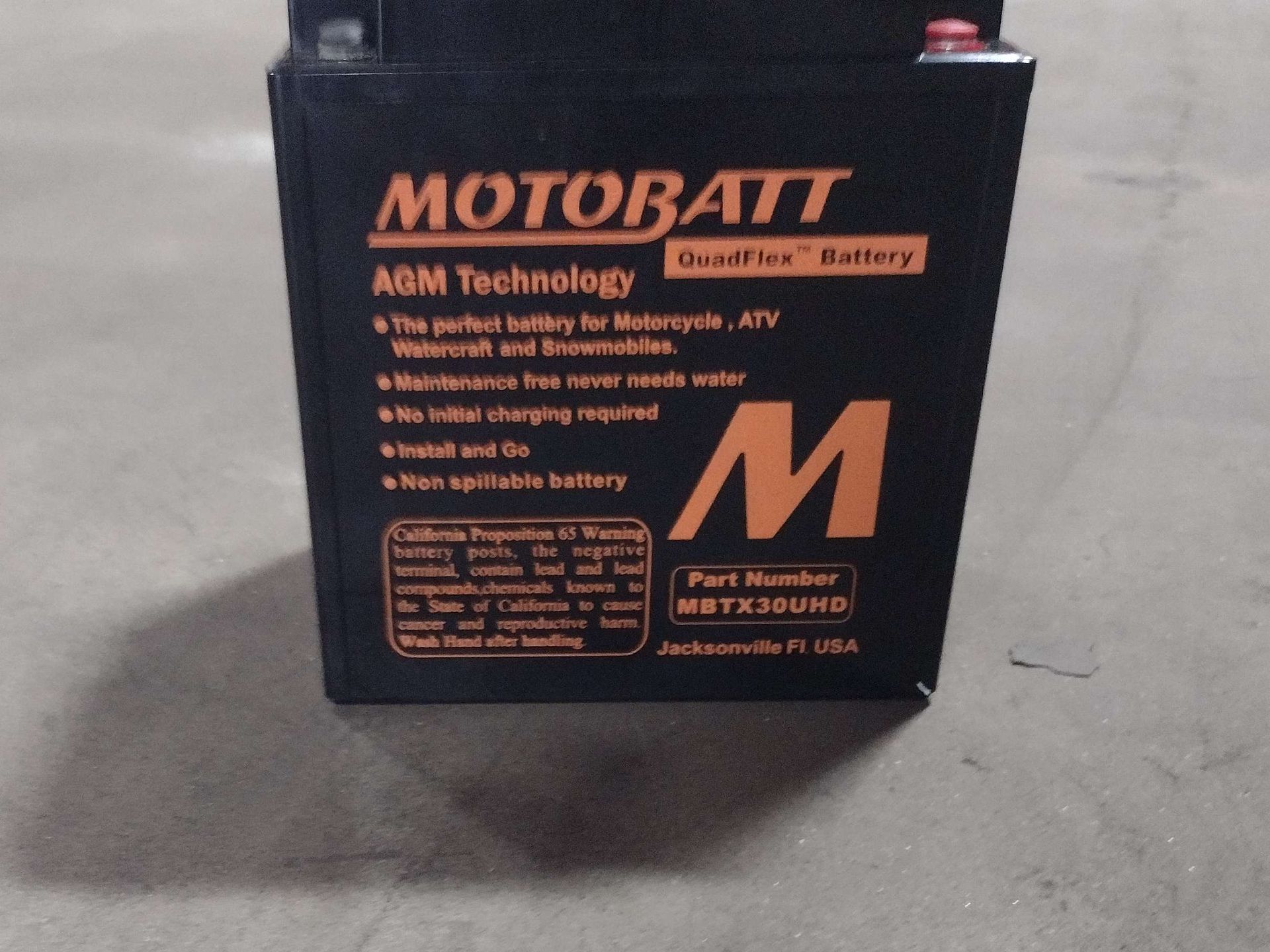 Motobatt AGM Battery Black